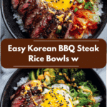 Easy Korean BBQ Steak Rice Bowls with Spicy Cream for Flavor-Packed Meals