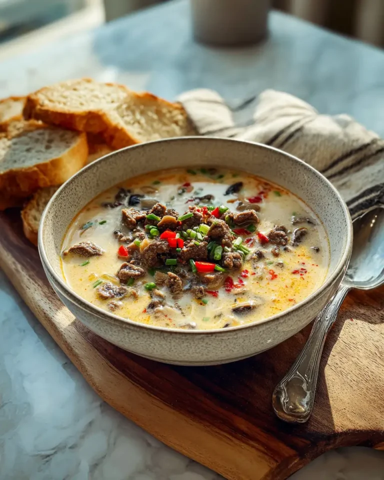 Easy One Pot Philly Cheesesteak Soup Recipe You’ll Love - Featured Image