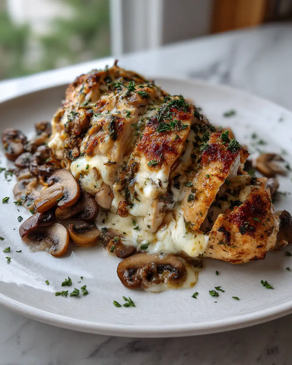 Irresistible Gouda and Mushroom Stuffed Chicken Recipe for Flavor Lovers 6 Final dish - Irresistible Gouda and Mushroom Stuffed Chicken Recipe for Flavor Lovers