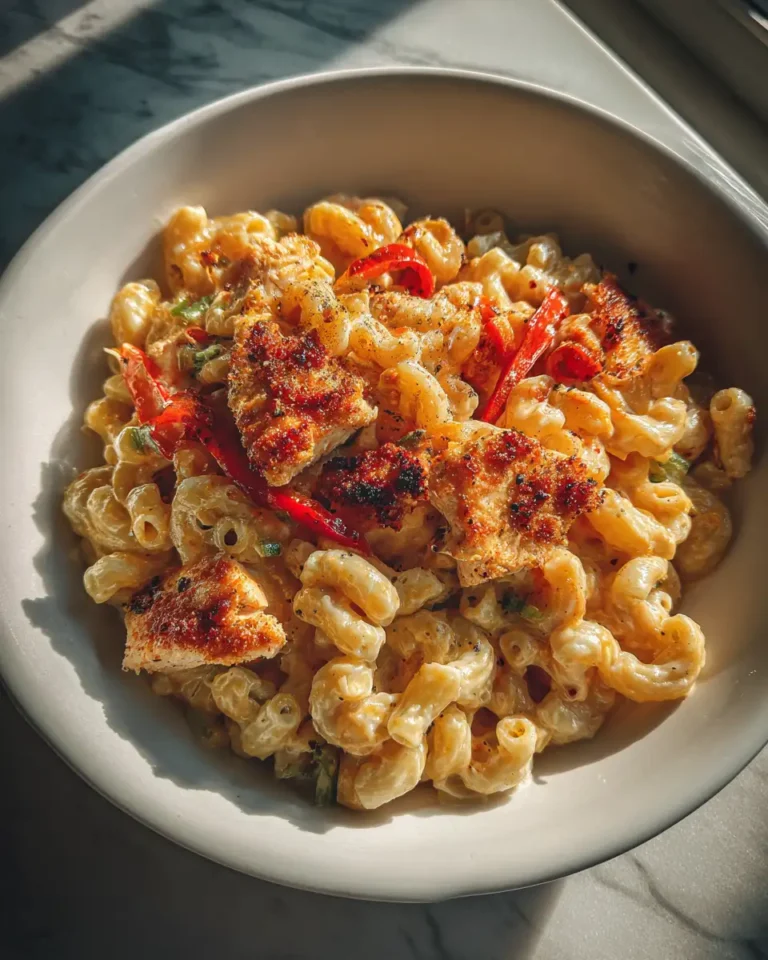 Sweet Heat Delight Honey Pepper Chicken Mac and Cheese Recipe - Featured Image