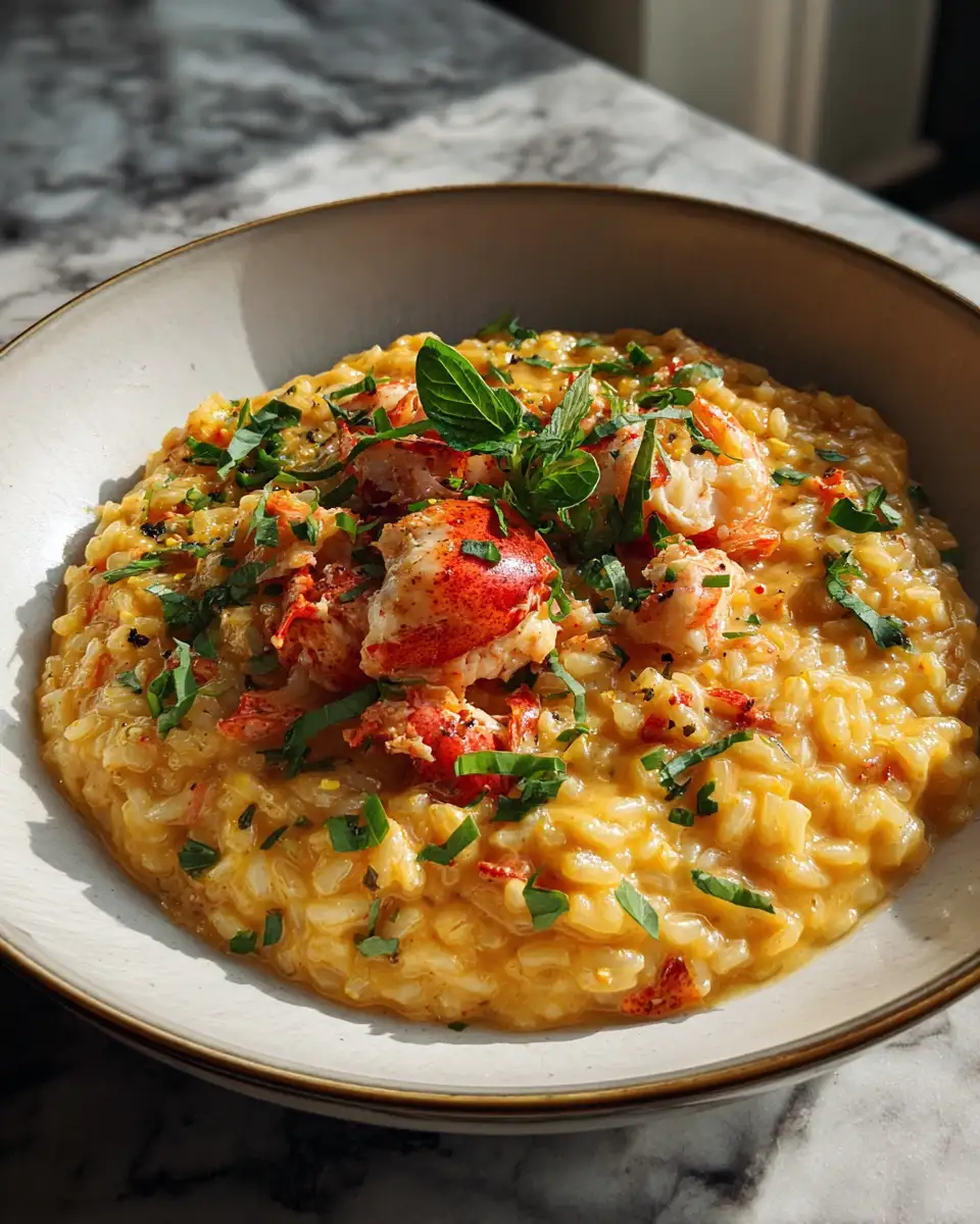 Final dish - Creamy Lemon Butter Lobster Risotto Recipe That Will Wow Your Taste Buds