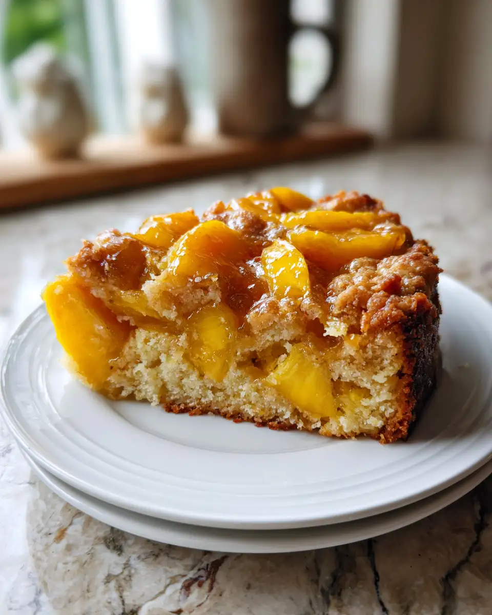 Final dish - Irresistible Peach Cobbler Cake Recipe You Need to Try