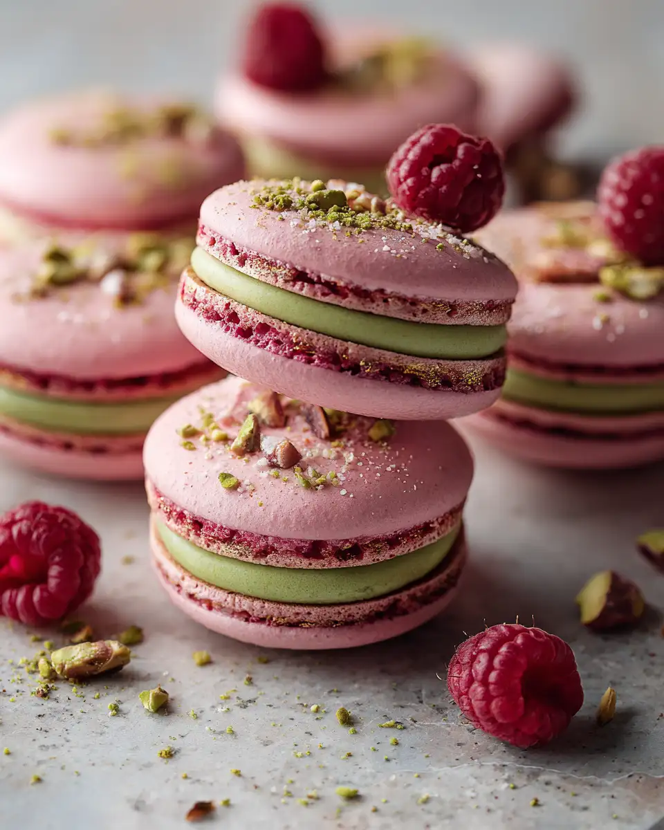 Final dish - Irresistible Raspberry Pistachio Macarons That Melt in Your Mouth