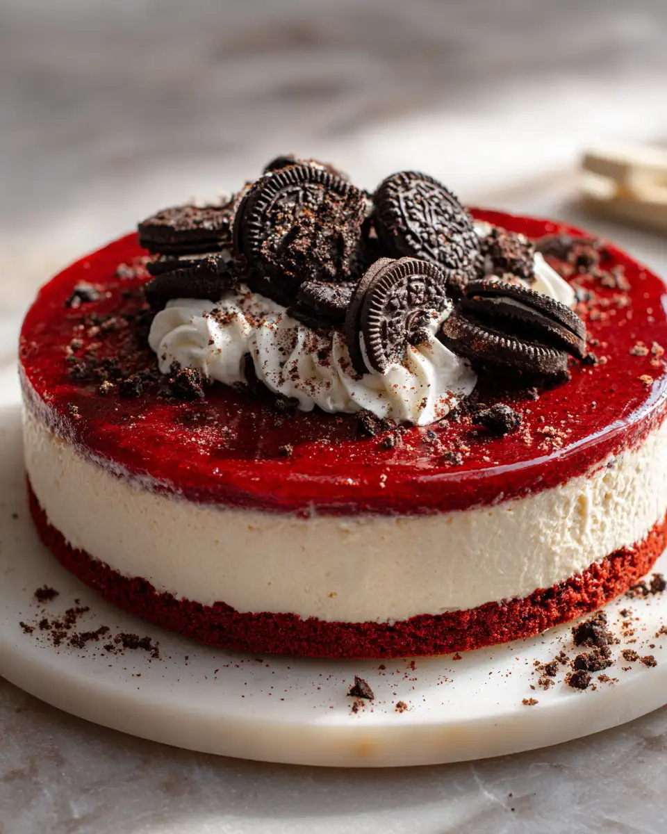 Final dish - Decadent Red Velvet Oreo Cheesecake That Will Steal Your Heart