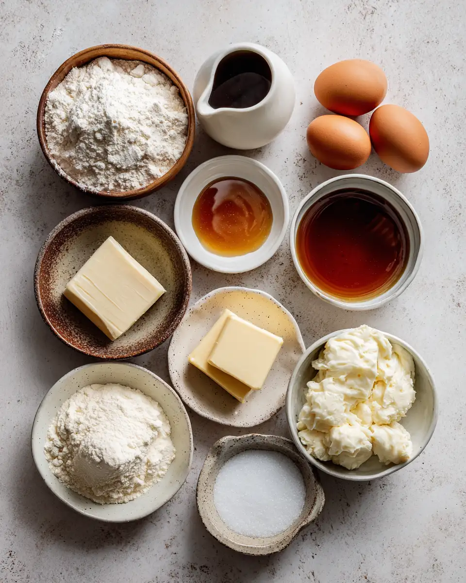Ingredients for Irresistible Soft Maple Cookies with Luscious Brown Butter Icing