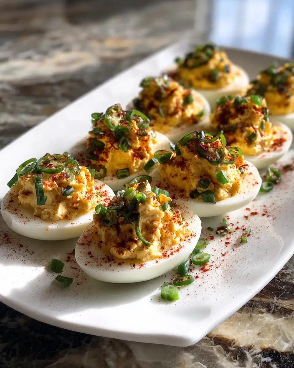 Final dish - Ultimate Spicy Jalapeño Popper Deviled Eggs Recipe That Will Wow Your Taste Buds