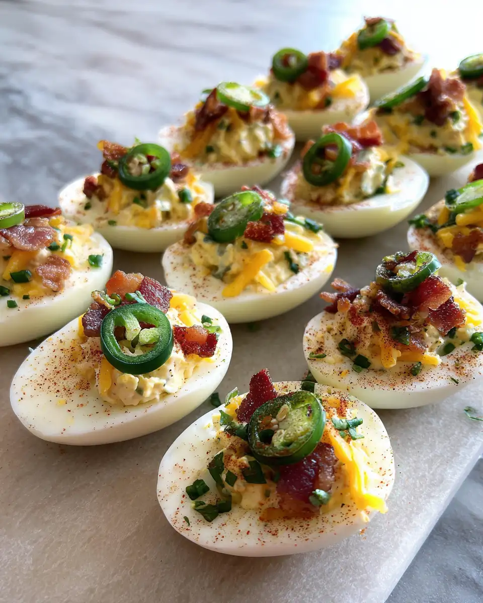 Ingredients for Ultimate Spicy Jalapeño Popper Deviled Eggs Recipe That Will Wow Your Taste Buds