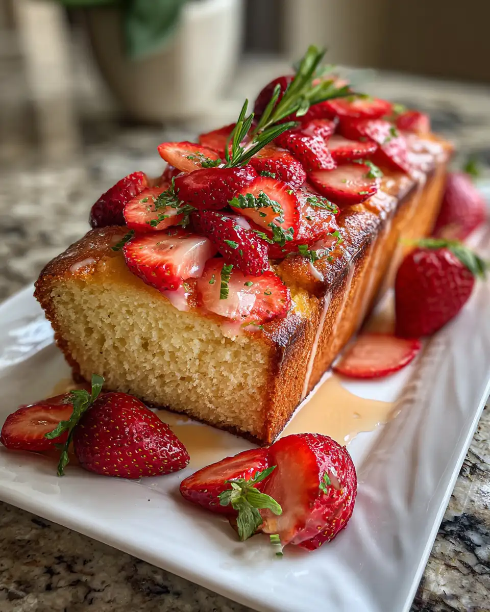 Final dish - Irresistibly Moist Sweet Strawberry Pound Cake Recipe You Need to Try