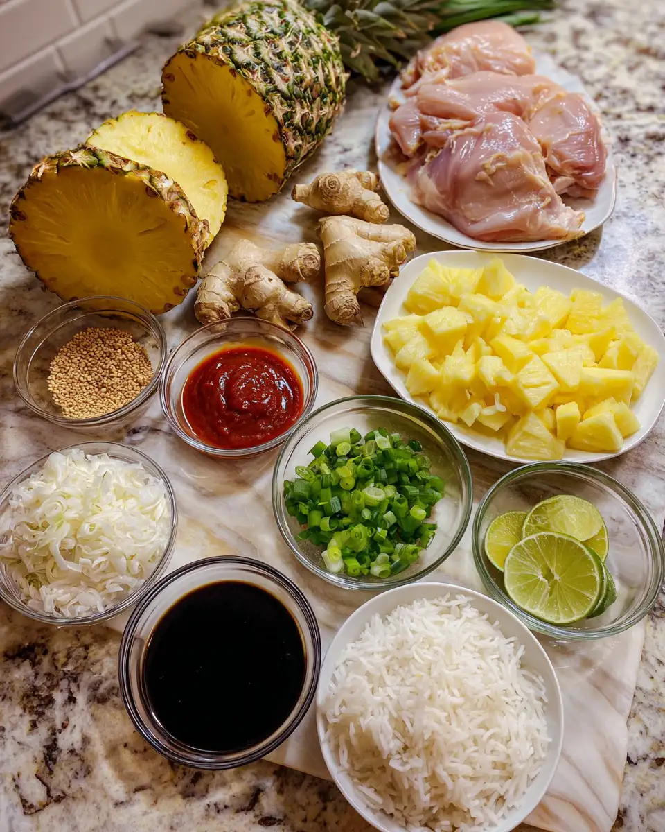Ingredients for The Ultimate Guide to the Best Hawaiian Huli Huli Chicken Stack