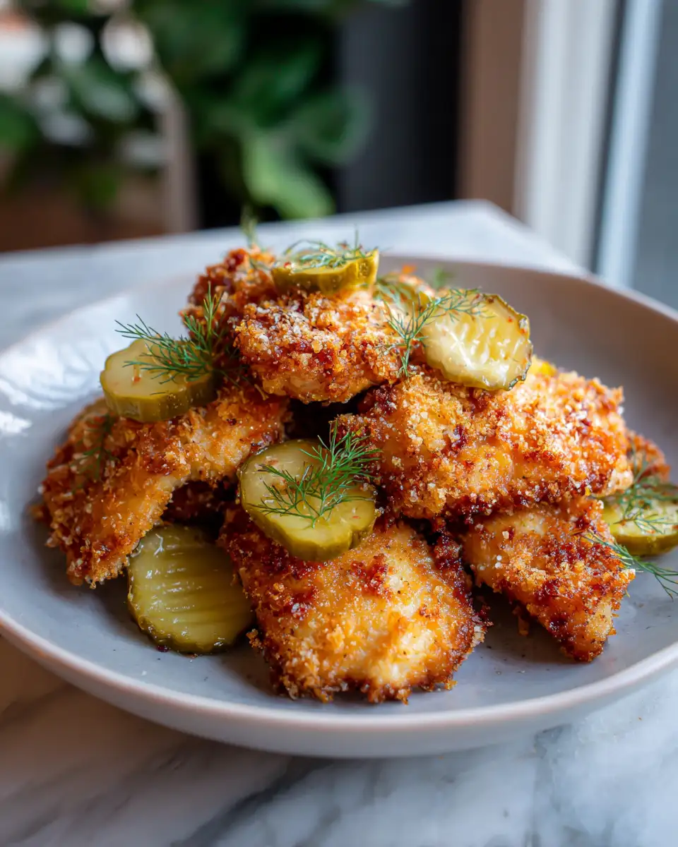 Crunchy Parmesan Chicken with Tangy Dill Pickle Twist - Featured Image