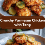 Crunchy Parmesan Chicken with Tangy Dill Pickle Twist