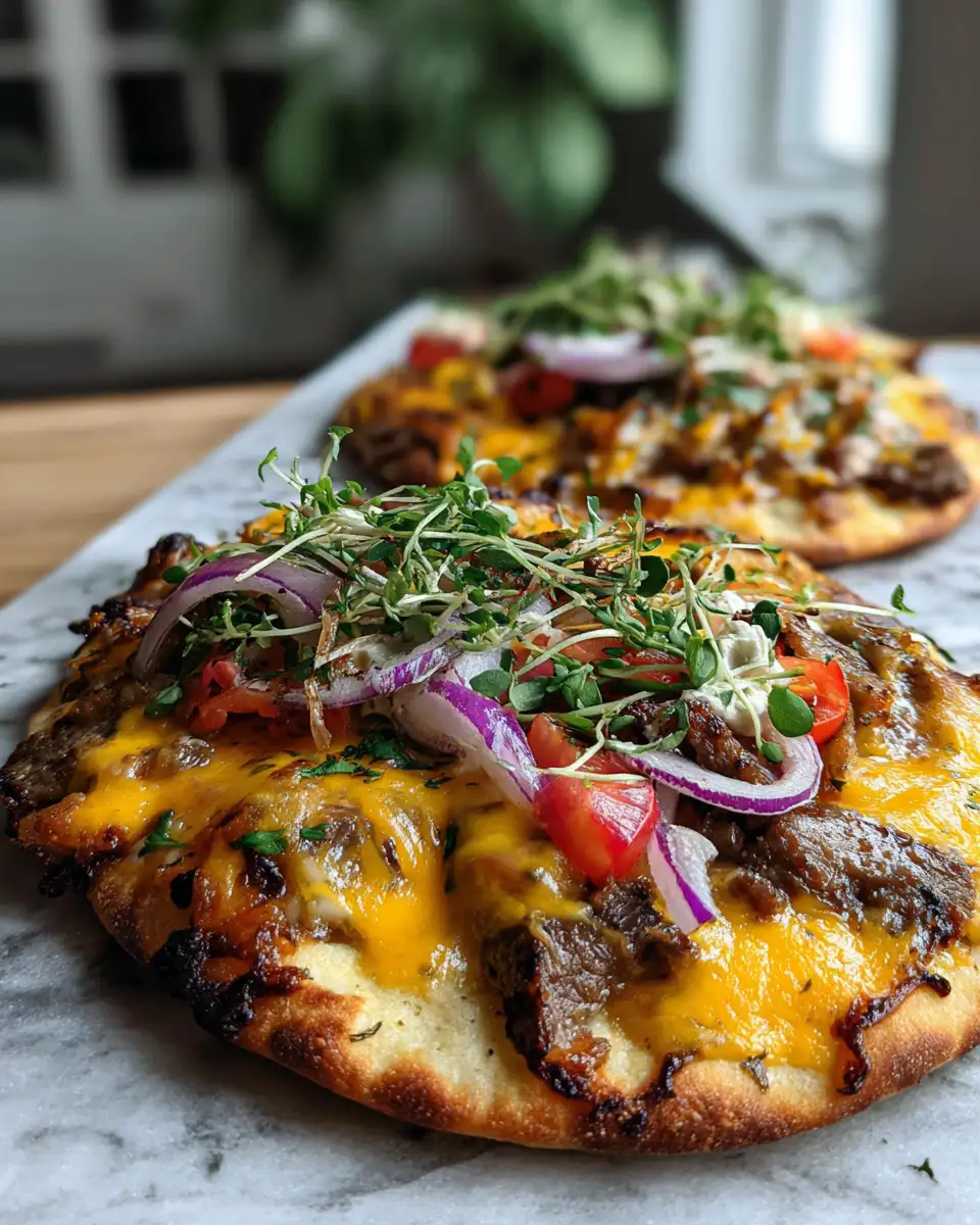 Final dish - Irresistible Delicious Cheeseburger Flatbreads Recipe You Have to Try