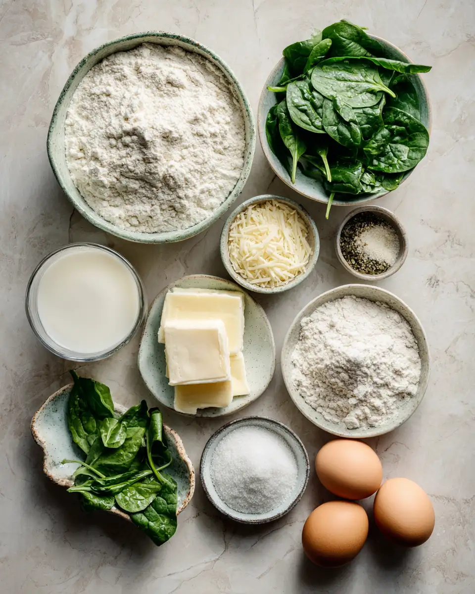 Ingredients for Irresistible Parmesan and Spinach Cheese Twists You Have to Try