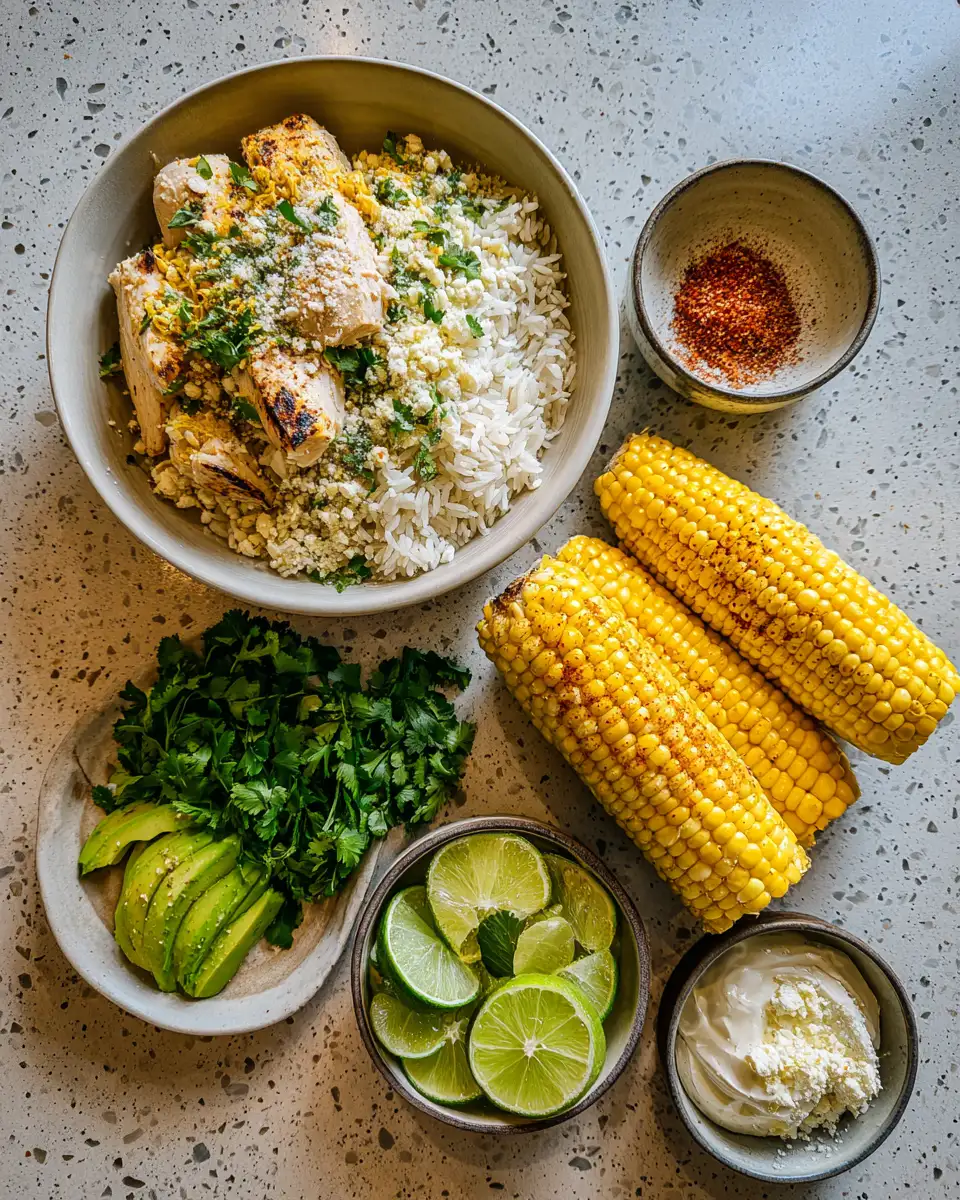 Irresistible Delicious Street Corn Chicken Rice Bowl Recipe You Need to Try 4 Ingredients for Irresistible Delicious Street Corn Chicken Rice Bowl Recipe You Need to Try