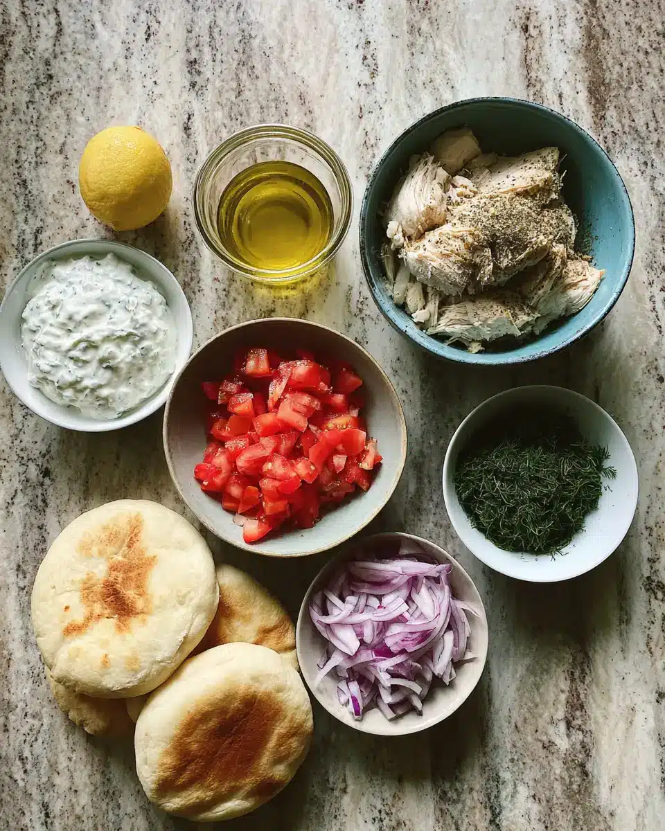 Ingredients for Easy Mediterranean Chicken Gyros Recipe That Will Transport Your Taste Buds