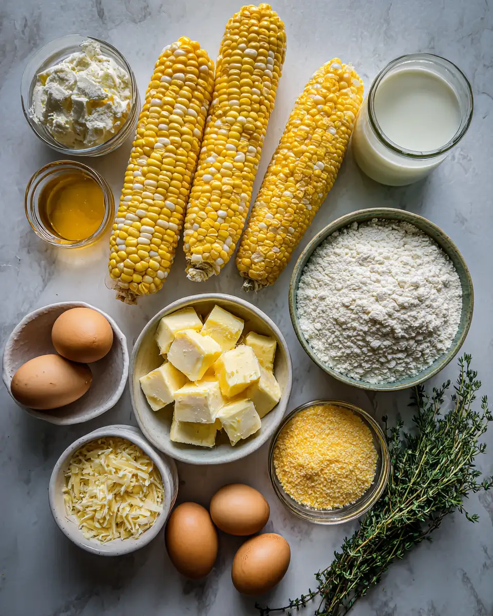 Ingredients for Irresistible Golden Honey-Glazed Corn Casserole Recipe You Need to Try