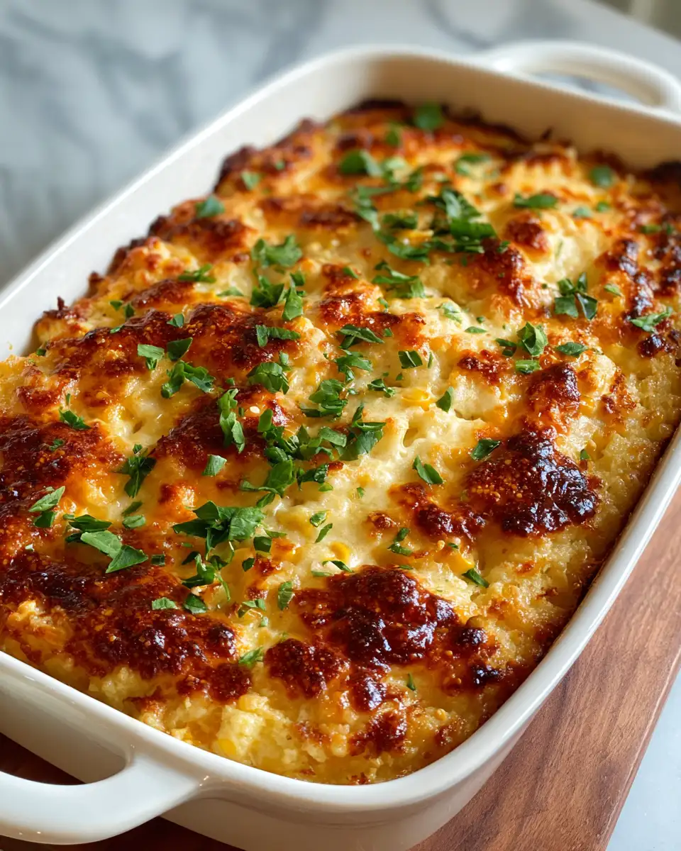 Final dish - Sweet and Savory Delight Honey Glazed Corn Casserole Recipe to Try
