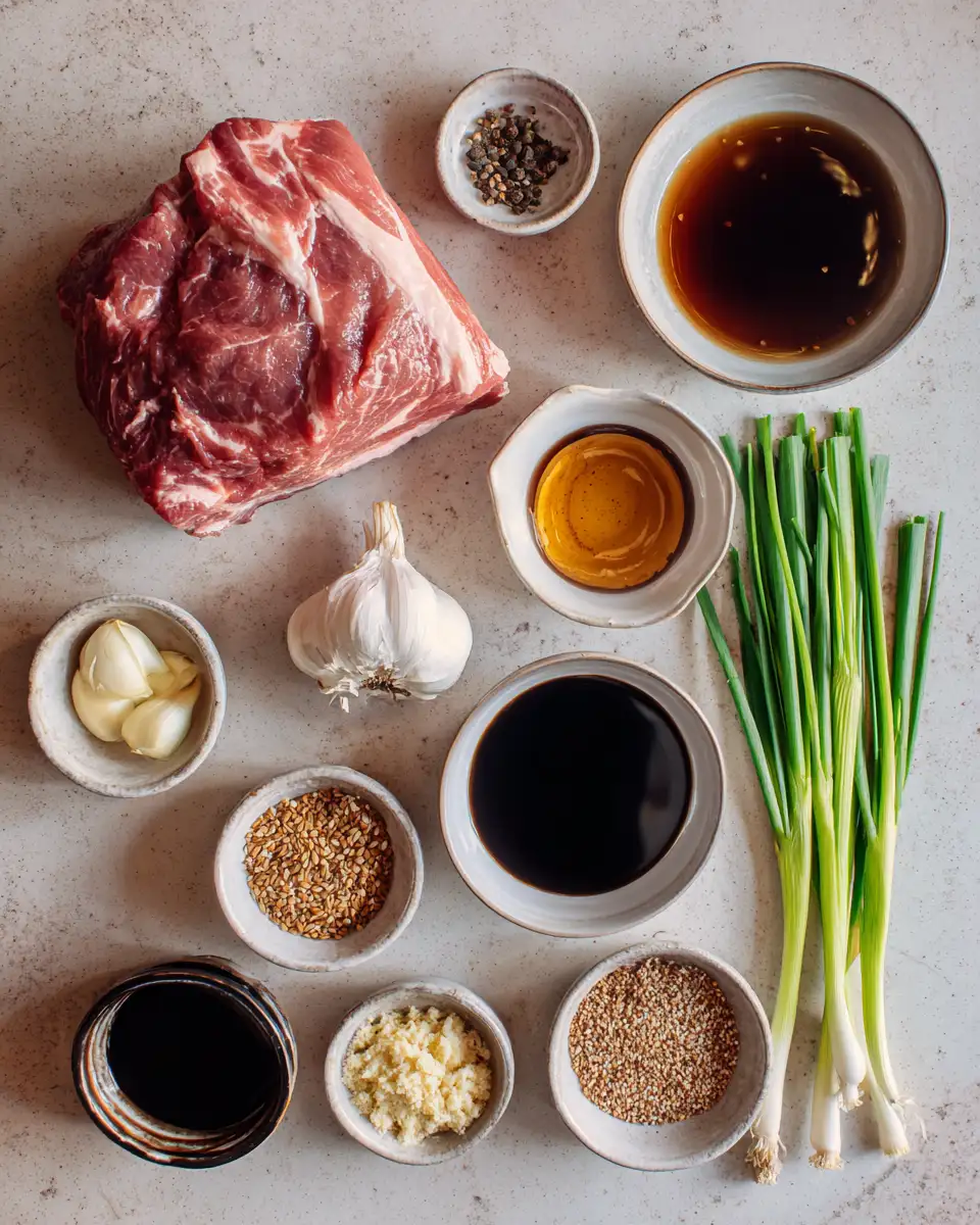Ingredients for Discover the Secret to Juicy Asian Pulled Pork That Will Blow Your Taste Buds Away