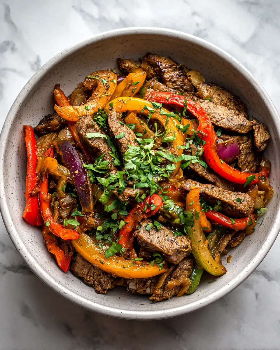 Final dish - Savor Flavor with This Easy Low-Carb Steak Fajita Bowl Recipe
