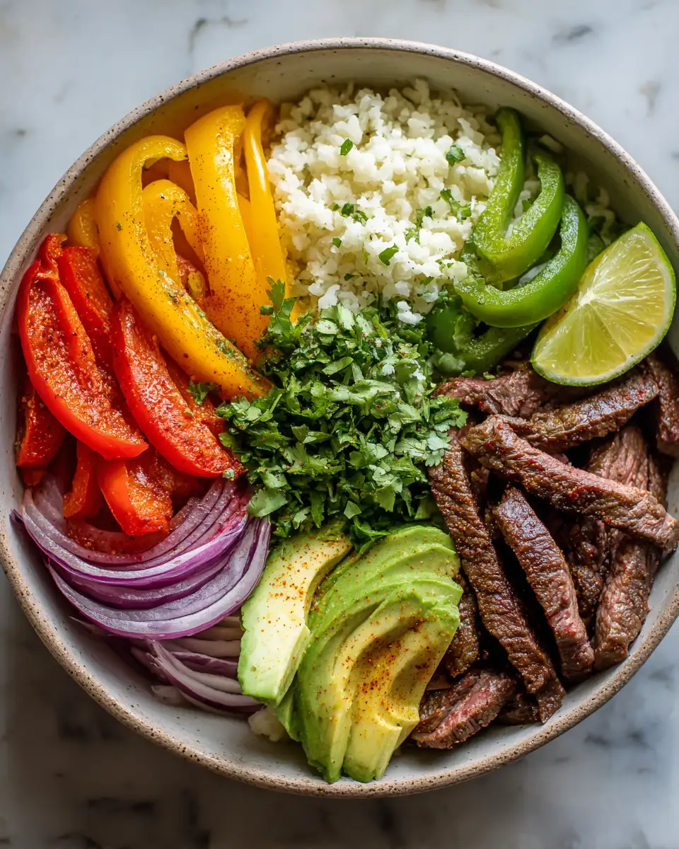 Ingredients for Savor Flavor with This Easy Low-Carb Steak Fajita Bowl Recipe
