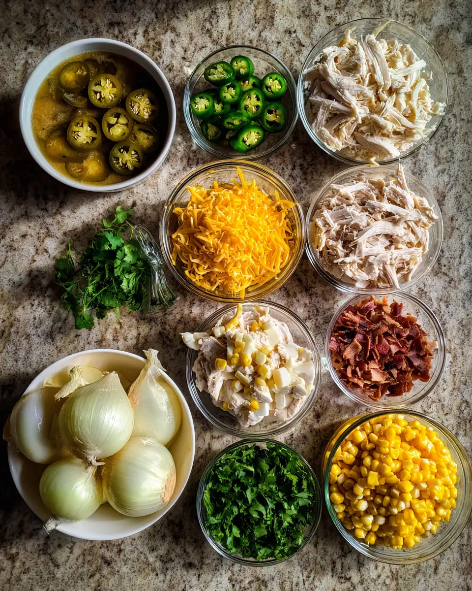 Ingredients for Cozy Up with Spicy Jalapeño Popper Chicken Soup