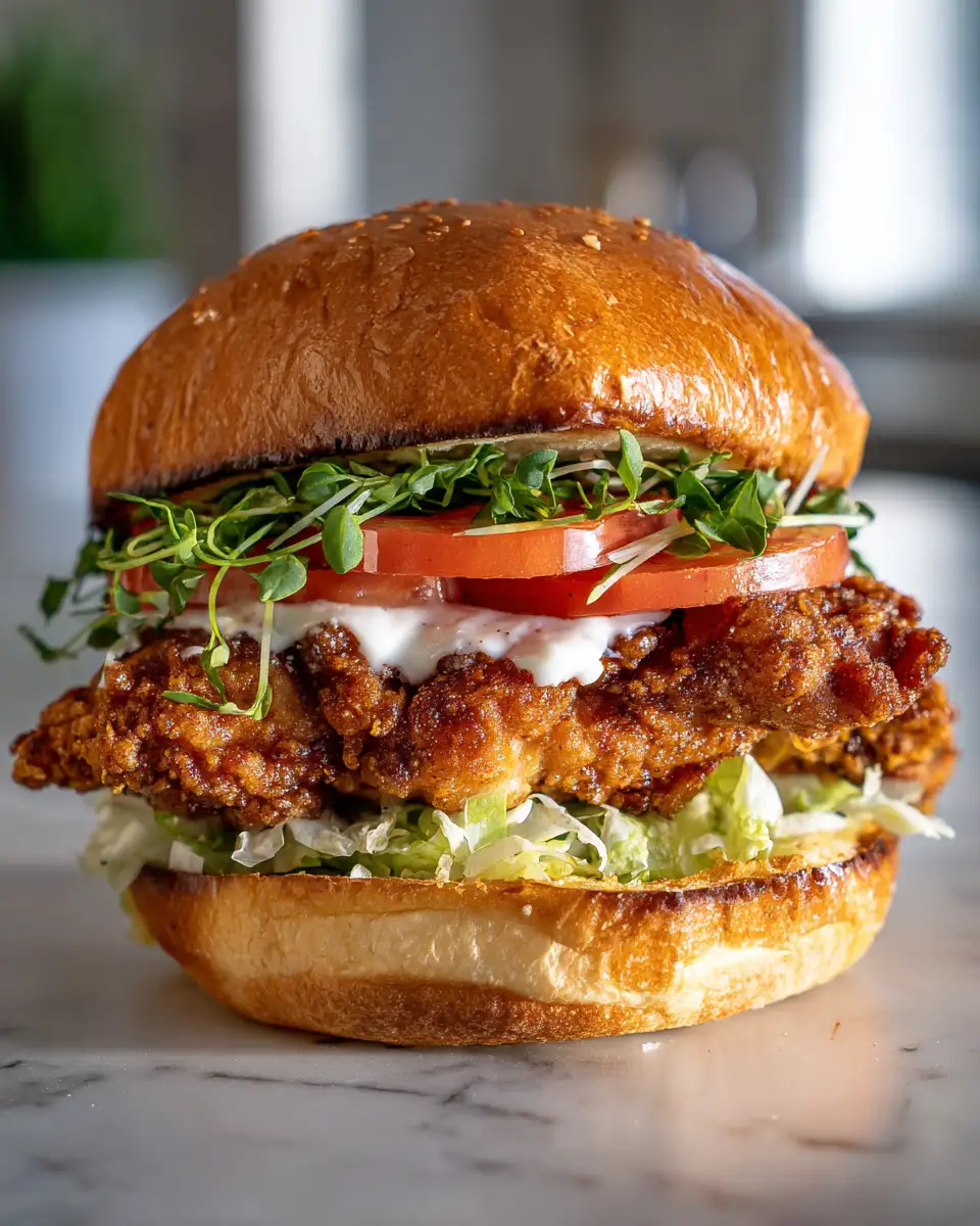 Final dish - The Best Crispy Chicken Caesar Sandwich You Need to Try Today