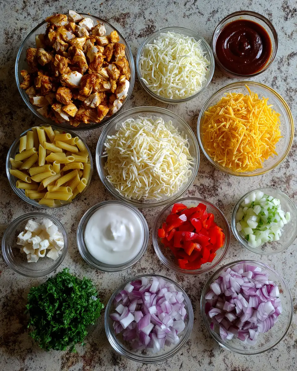 Ingredients for Irresistible BBQ Chicken Pasta Bake Recipe You Need to Try