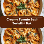 Ultimate Comfort Food Creamy Tomato Basil Tortellini Bake Recipe