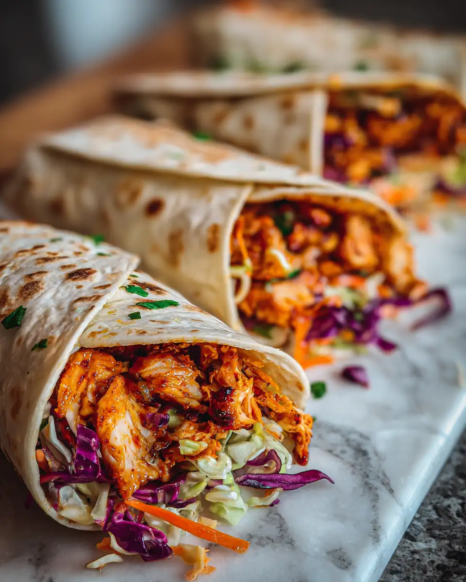 Final dish - Irresistible Loaded Hot Honey Chicken Wraps You Need to Try Tonight