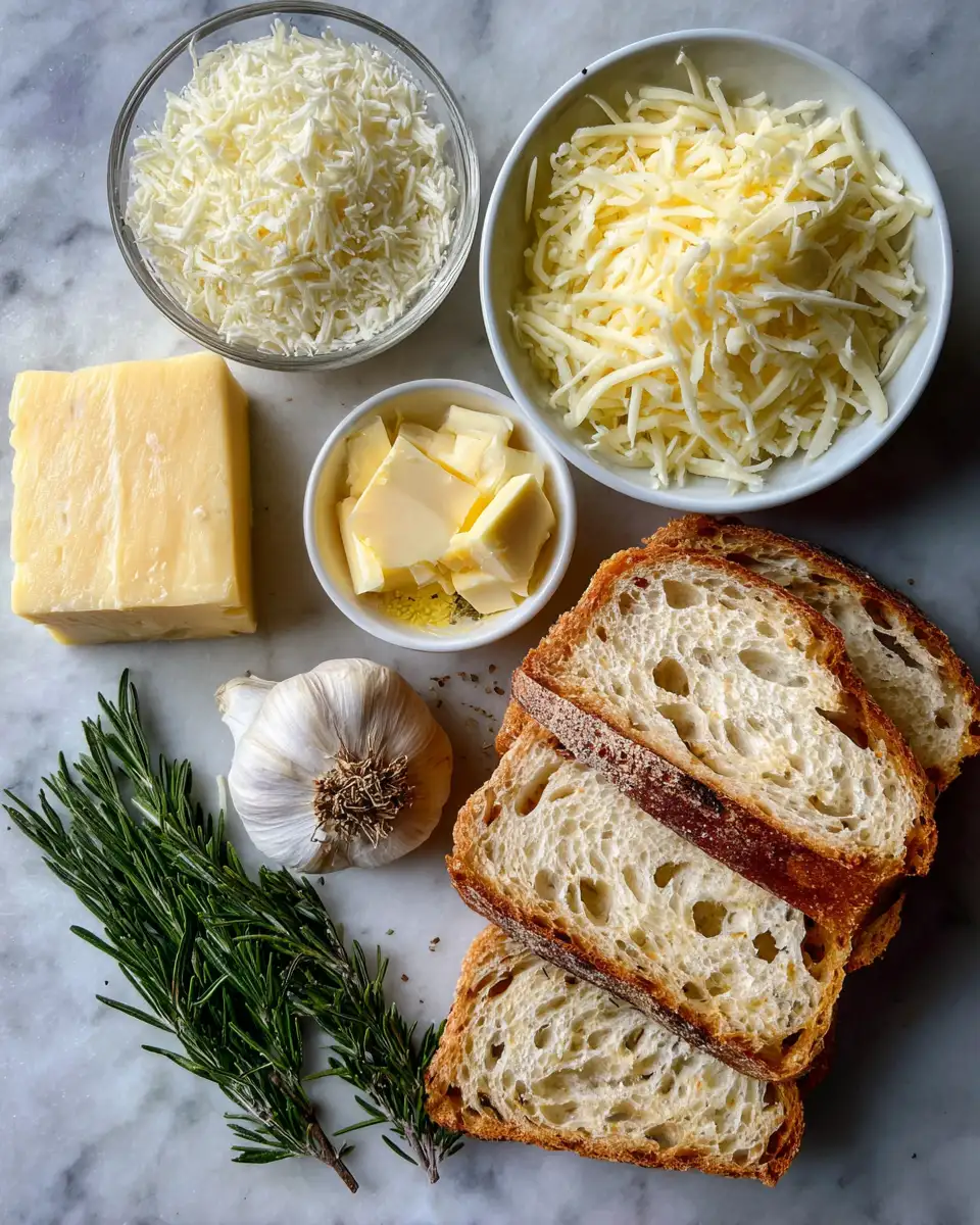 Ingredients for Melted Heart Grilled Cheese The Ultimate Comfort Food Experience