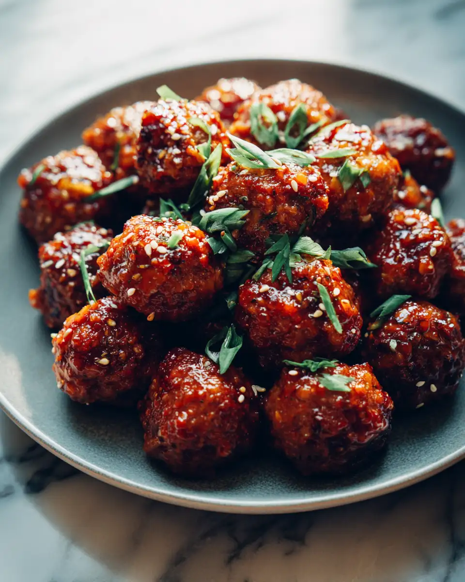 Sriracha Honey Meatball Bites That Bring Sweet Heat to Every Bite - Featured Image