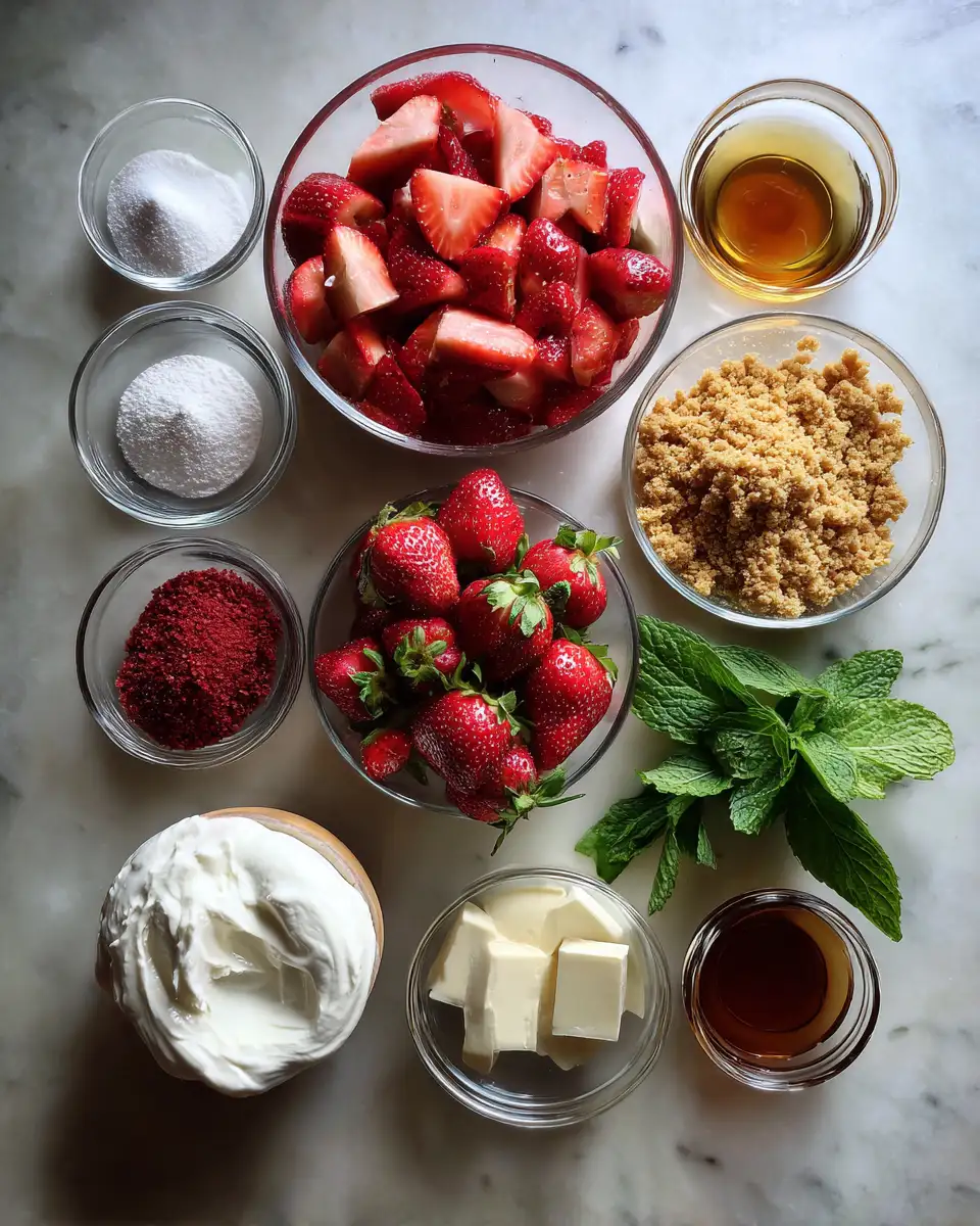 Ingredients for Irresistible Strawberry Cheesecake Parfait Cups You Need to Try
