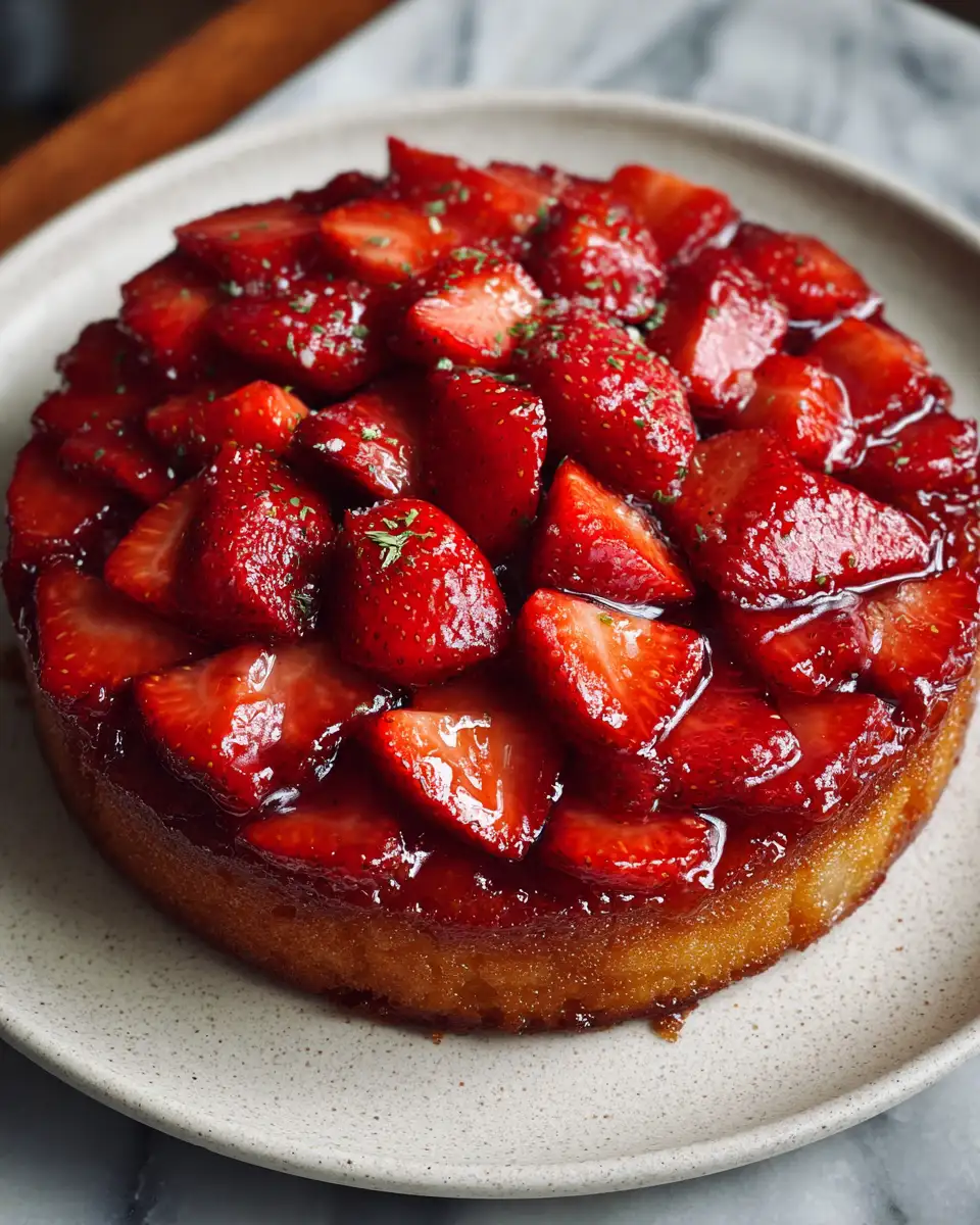 Irresistible Upside Down Strawberry Cake Recipe That Will Sweeten Your Day 6 Final dish - Irresistible Upside Down Strawberry Cake Recipe That Will Sweeten Your Day