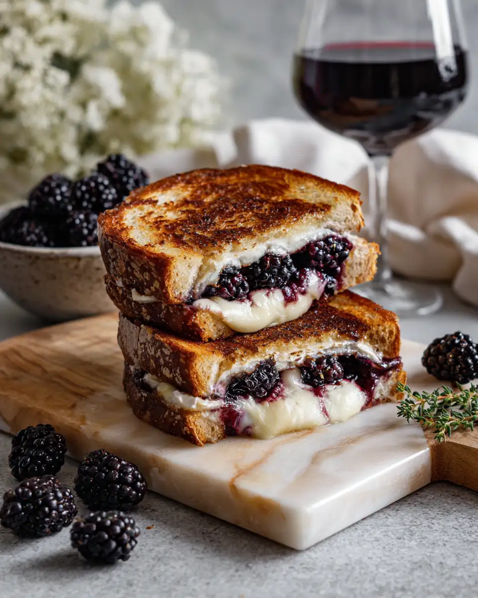Indulge in the Ultimate Balsamic Blackberry Grilled Cheese with Brie Delight - Featured Image