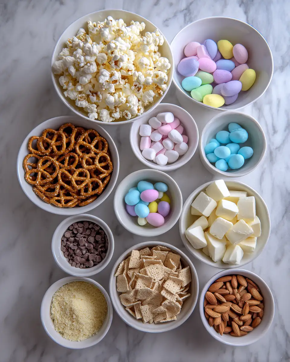 Ingredients for Hop Into Spring with This Irresistible Bunny Bait Easter Snack Mix
