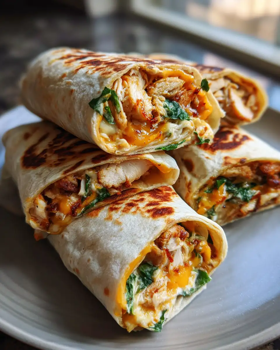 Mouthwatering Cheesy Garlic Chicken Wraps You Need to Try Today - Featured Image