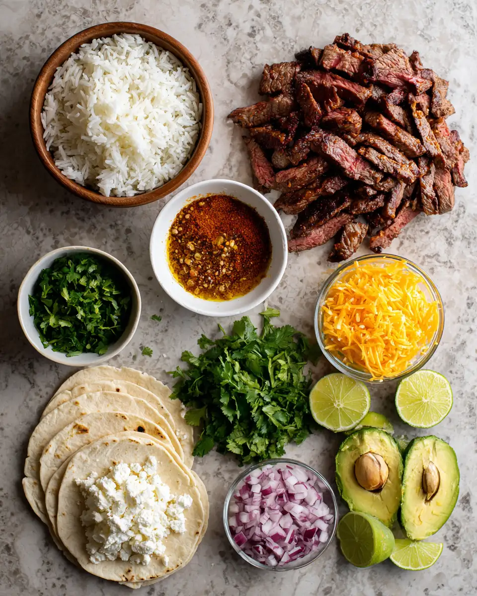 Chipotle Orange Steak Tacos with Cilantro-Lime Rice That Will Ignite Your Taste Buds 4 Ingredients for Chipotle Orange Steak Tacos with Cilantro-Lime Rice That Will Ignite Your Taste Buds