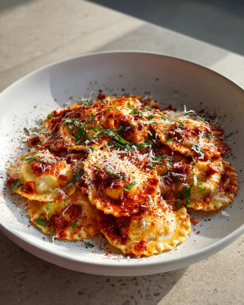 Indulge in the Ultimate Creamy Tomato Parmesan Ravioli Delight - Featured Image