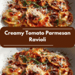 Indulge in the Ultimate Creamy Tomato Parmesan Ravioli Delight