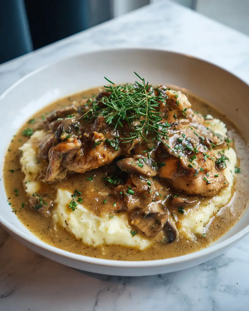 Final dish - Comfort in a Bowl Crockpot Chicken and Gravy Made Easy