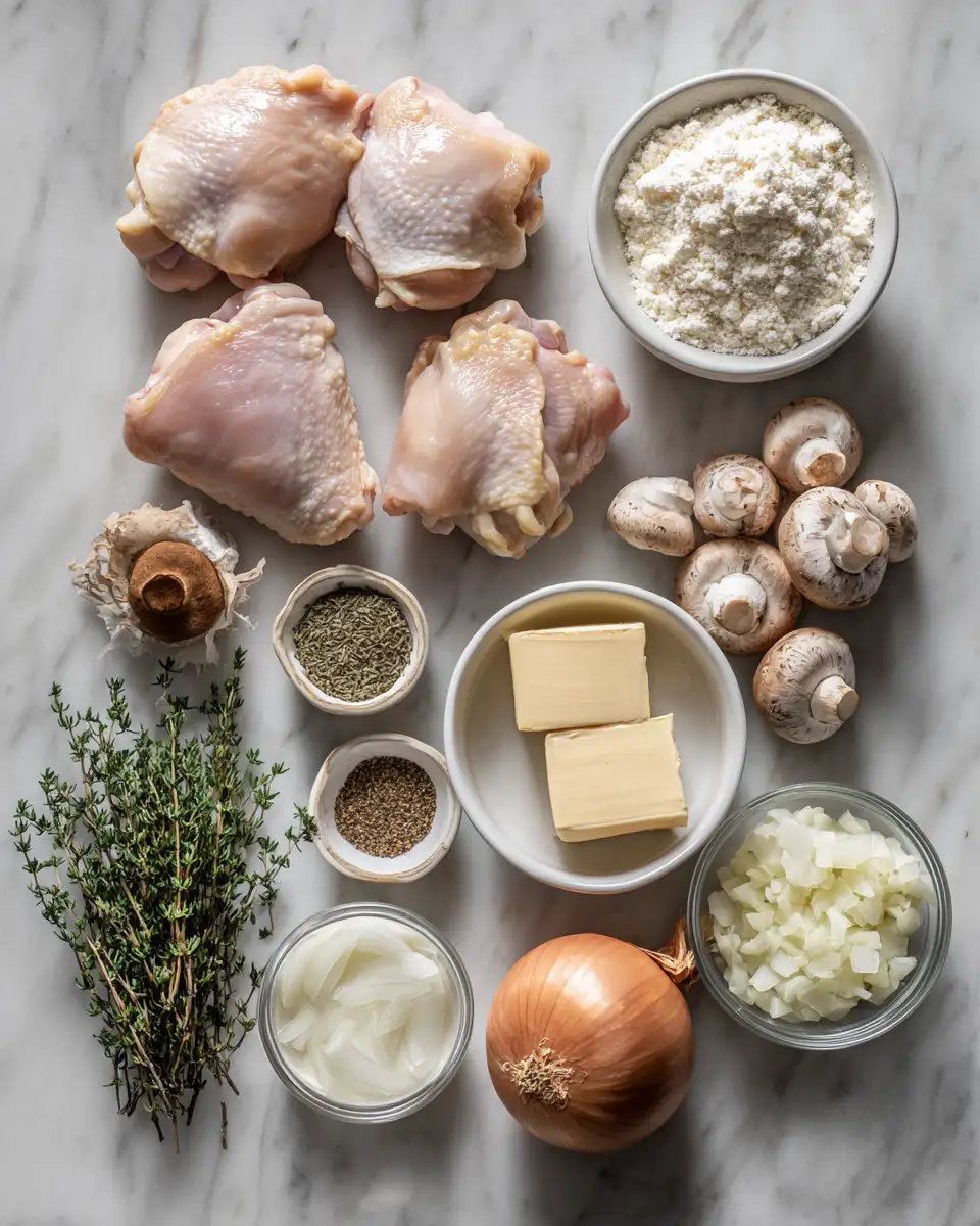 Ingredients for Comfort in a Bowl Crockpot Chicken and Gravy Made Easy