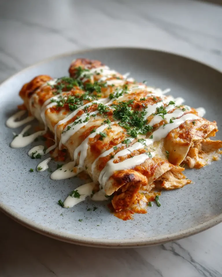 Irresistible Chicken Enchiladas with Creamy Sour Cream White Sauce - Featured Image