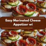 Easy Marinated Cheese Appetizer with Pepperoni and Pickles for Perfect Party Snacks