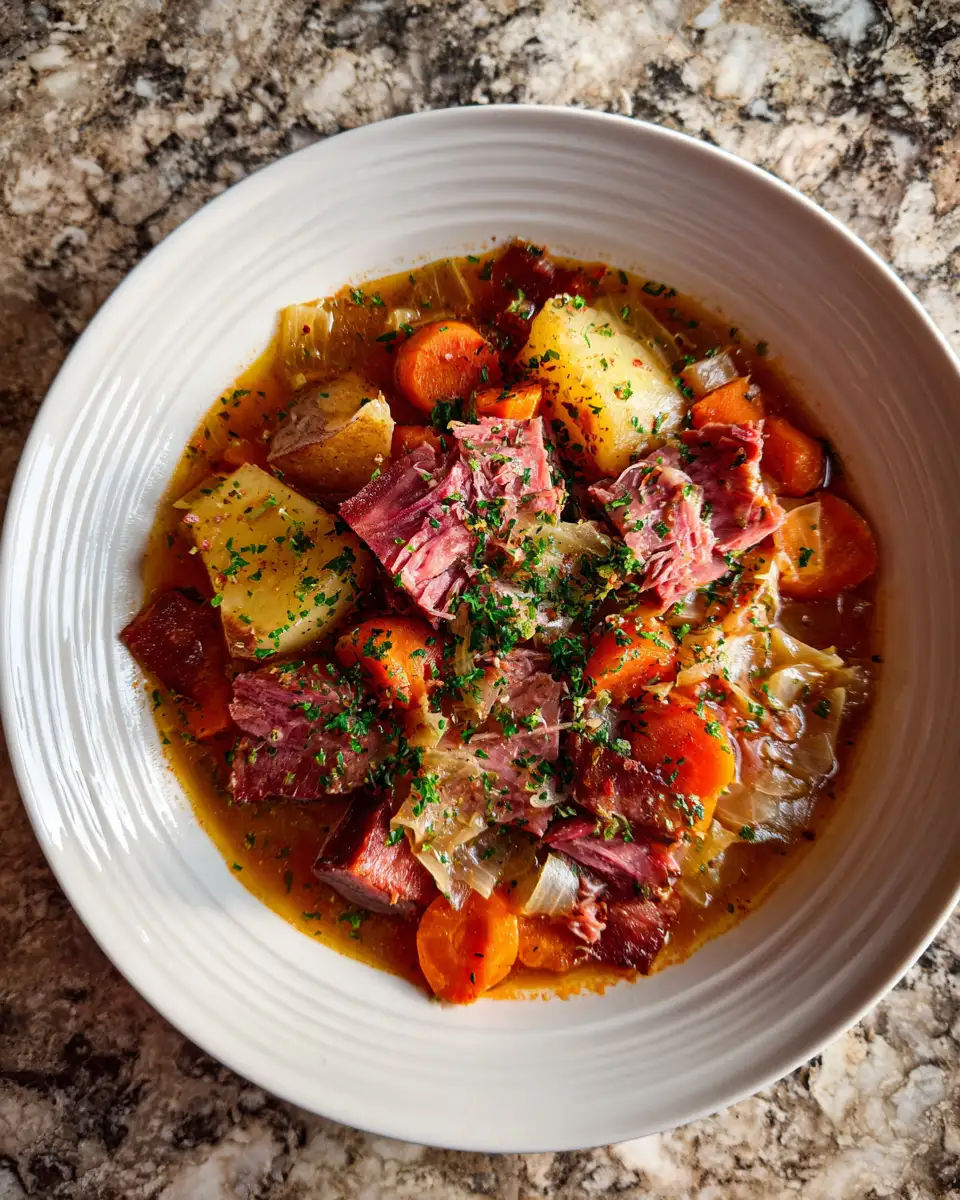 Final dish - Hearty Corned Beef and Cabbage Stew That Warms the Soul