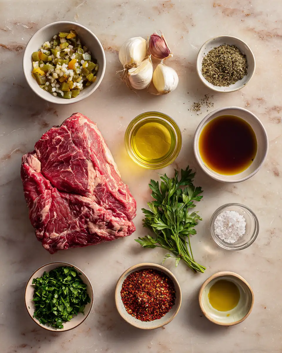 Ingredients for Savor the Bold Flavors of Italian-Style Giardiniera Beef Roast