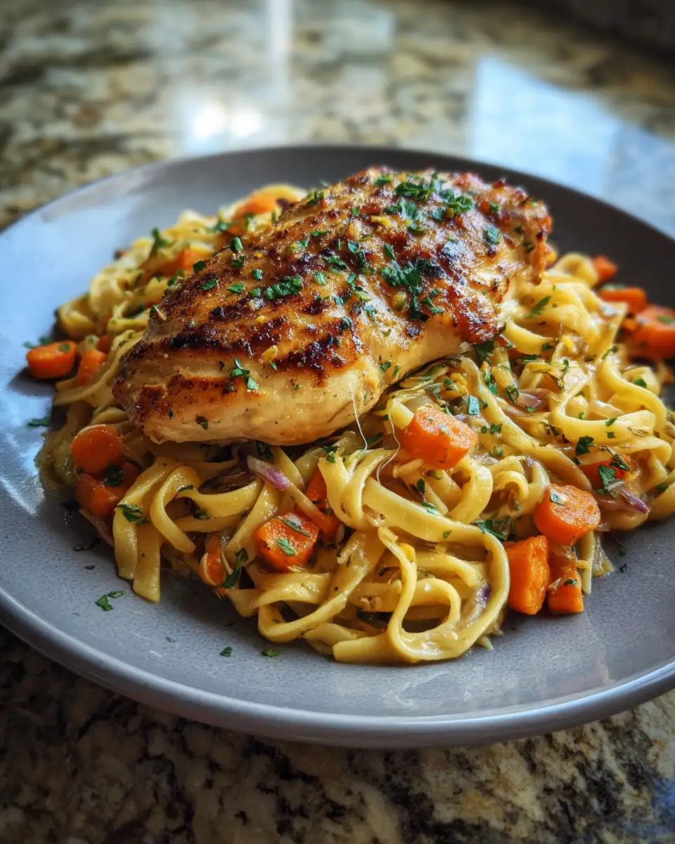Final dish - One-Pan Chicken with Buttered Noodles The Ultimate Comfort Meal Made Easy