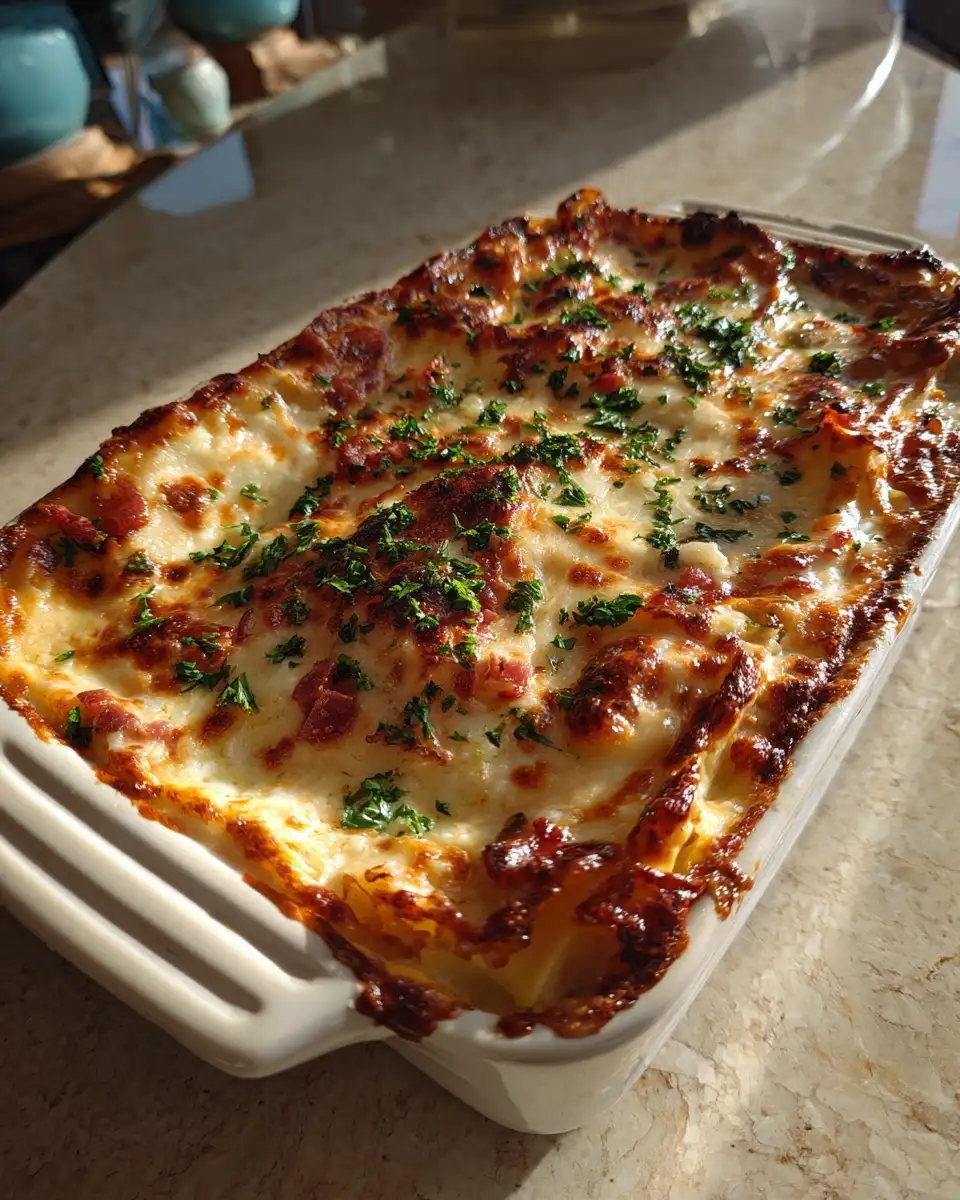 Final dish - Irresistible Parmesan Garlic Bacon Lasagna Recipe You Need to Try