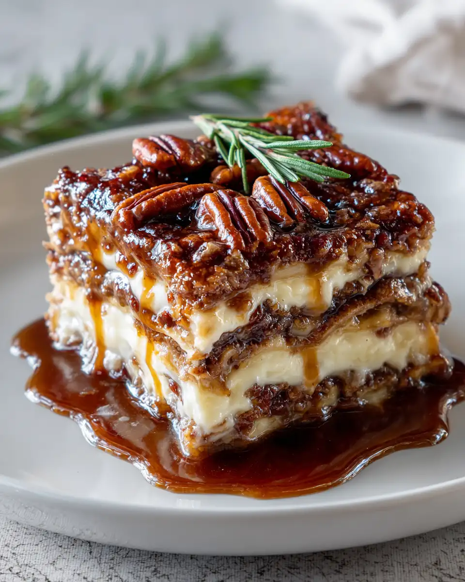Pecan Pie Lasagna A Decadent Twist on a Classic Dessert - Featured Image