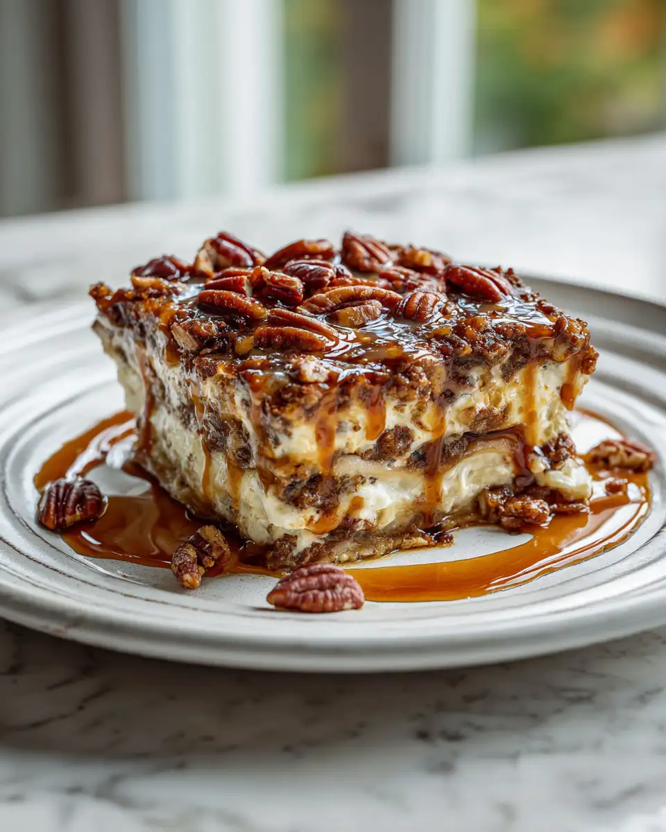 Final dish - Pecan Pie Lasagna A Decadent Twist on a Classic Dessert