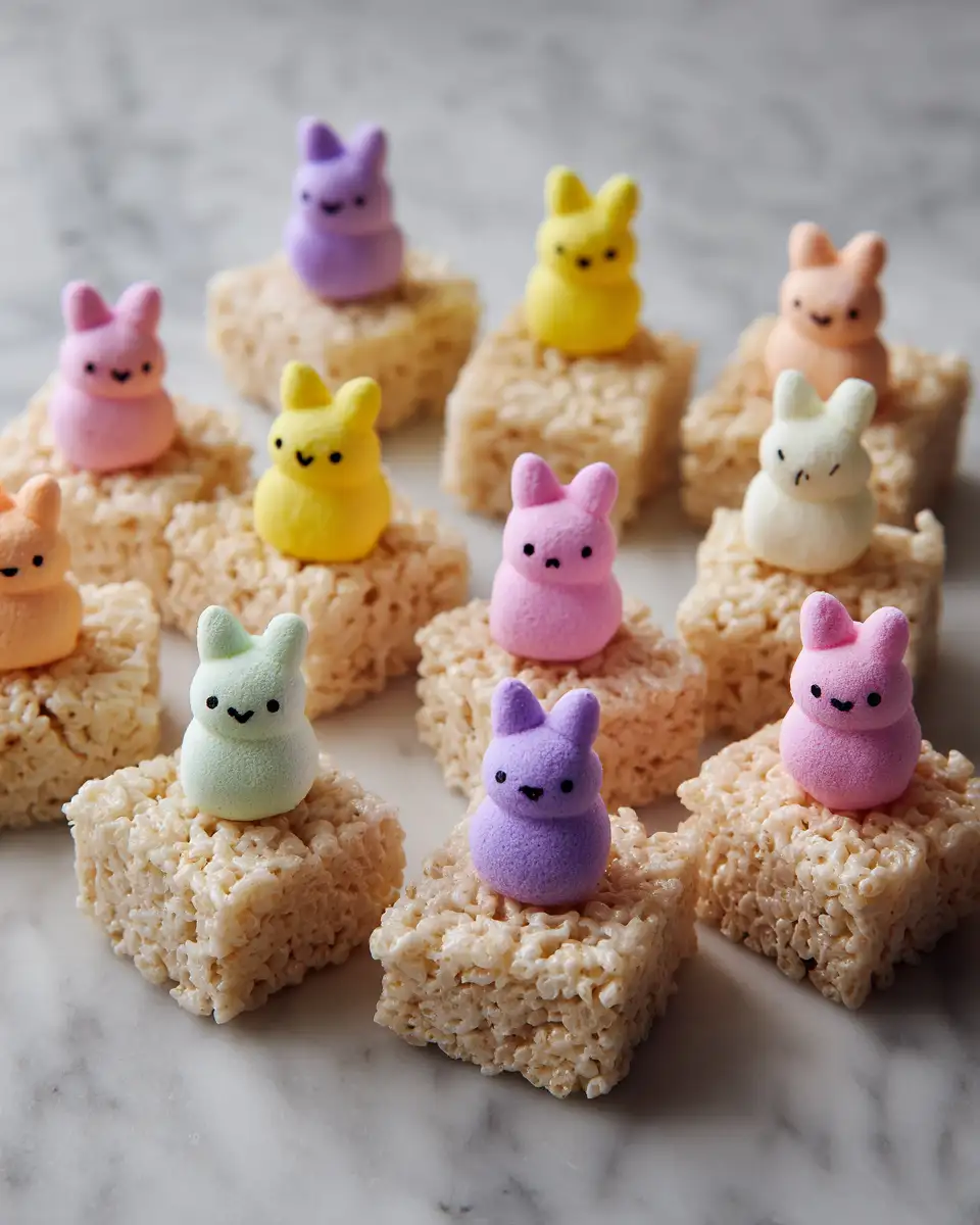 Ingredients for Sweet and Colorful Peeps Rice Krispies Treats That Everyone Will Love